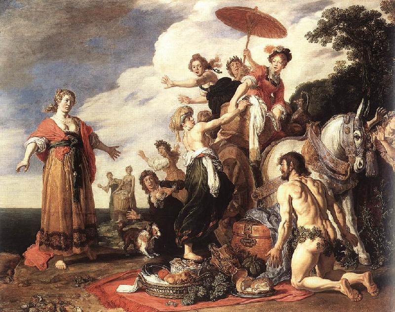 LASTMAN, Pieter Pietersz. Odysseus and Nausicaa g Germany oil painting art